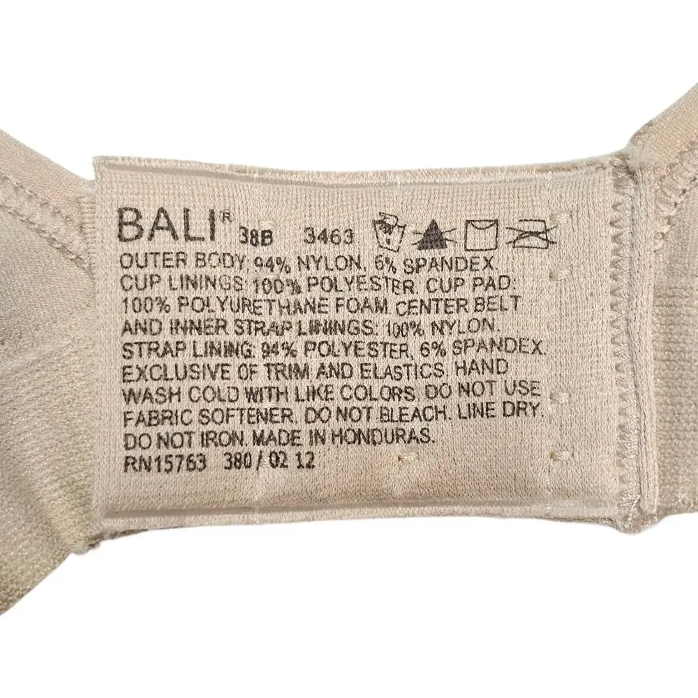 Bali Comfort Revolution Shaping Wireless Smoothing Bra NWT Style #3463 Size 38B